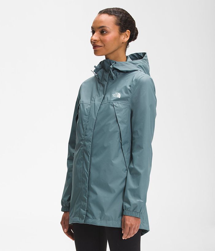 The North Face Rain Jacket Antora Parka Blue - Womens - Thailand OZXLB-0534